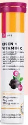 BI LIFE Željezo+vitamin C, šumeće tablete, 20 kom