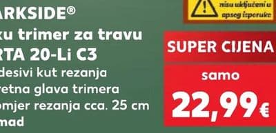 PARKSIDE PARKSIDE Aku trimer za travu PRTA 20-Li C3