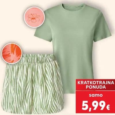 ESMARA ESMARA Ženska pidžama kratka