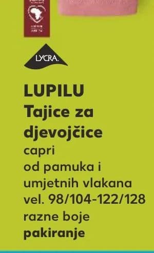 LUPILU LUPILU Tajice za djevojčice