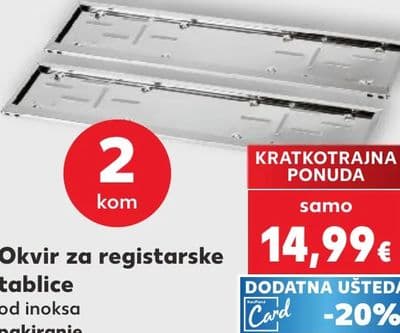 Okvir za registarske tablice