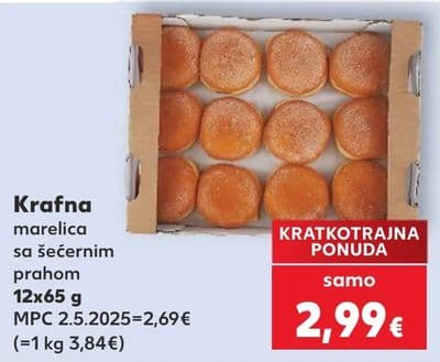 Krafna marelica sa šećernim prahom