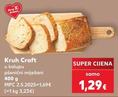 Kruh Craft u kalupu pšenični miješani