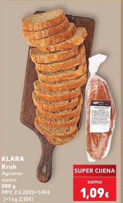 KLARA Kruh agramer rezani