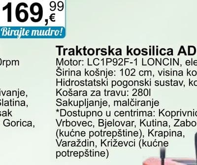ADK Traktorska kosilica ADK T66RSD4