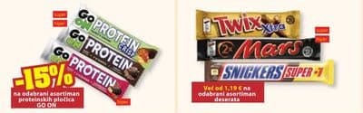 Twix Xtra, Mars, Snickers Super +1
